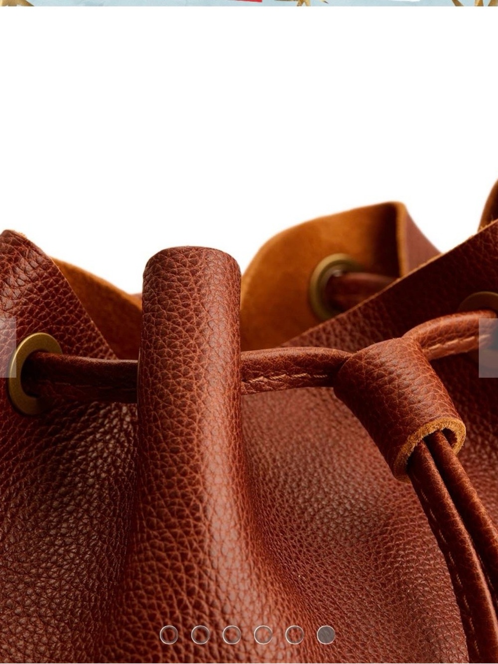 Portland Leather Large Bucket Bag In Nutmeg - Picture 8 of 14